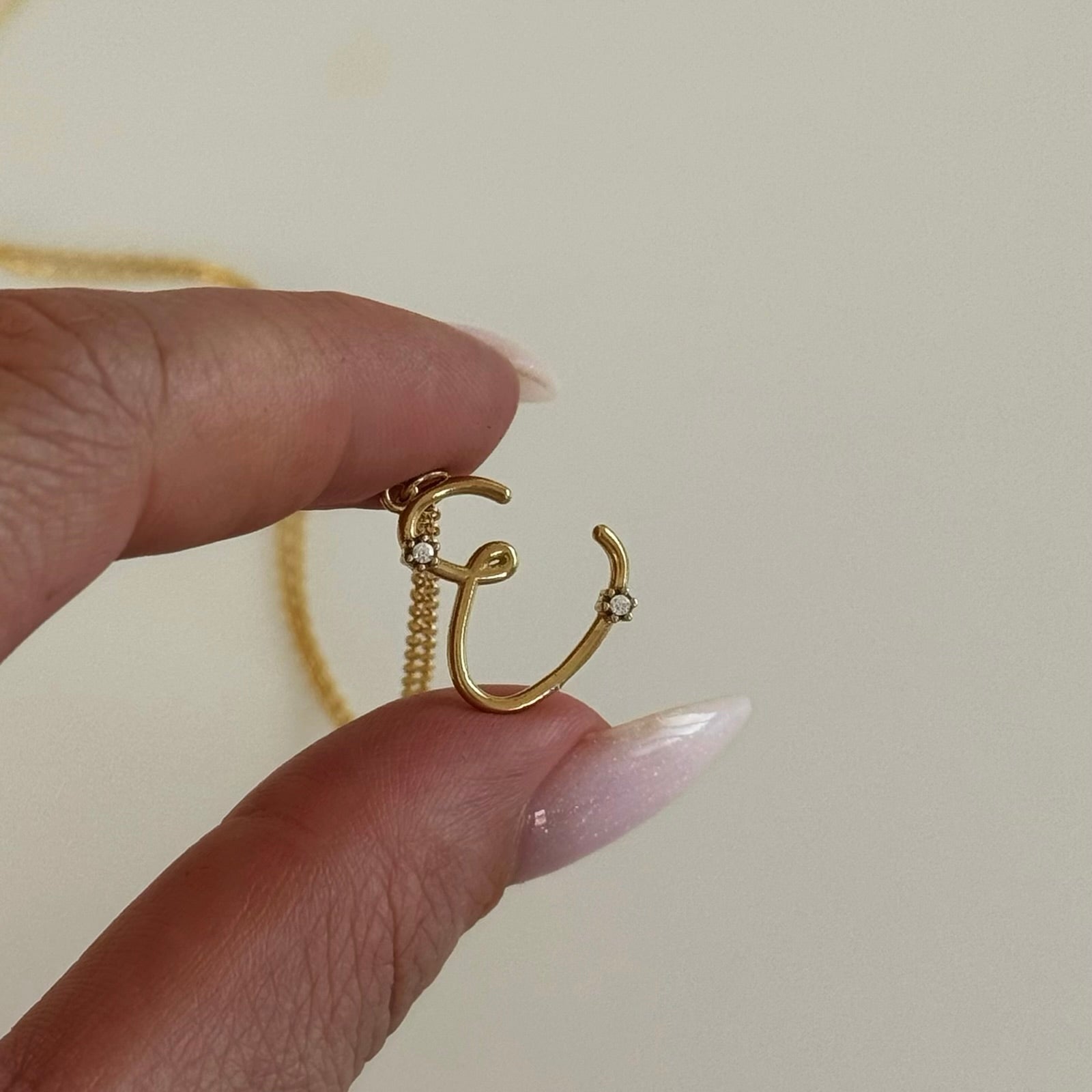 MİNİ TAŞLI HARF KOLYE | 925 GÜMÜŞ