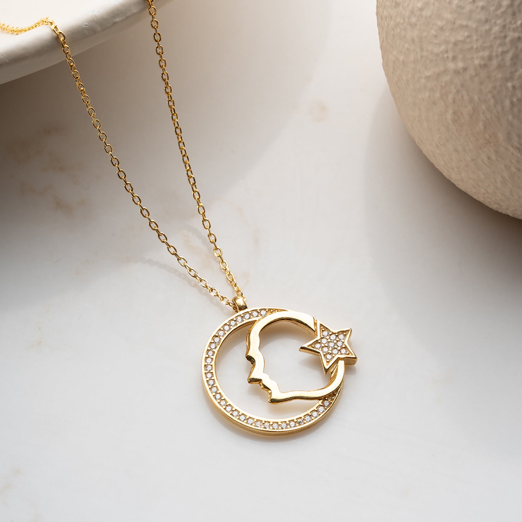 AYYILDIZLI ATATÜRK KOLYE | 925 GÜMÜŞ