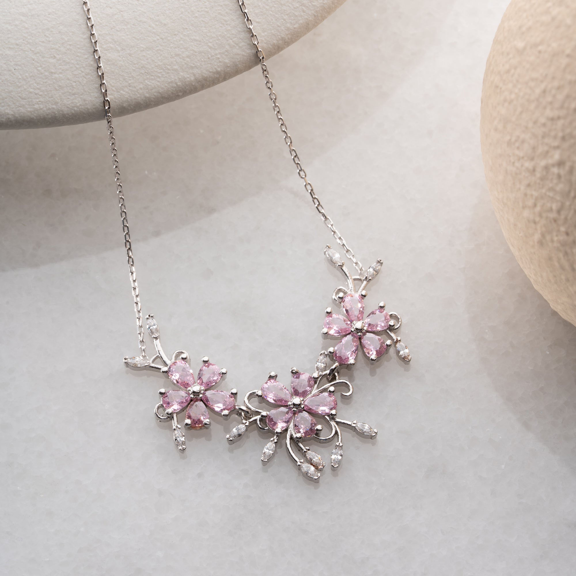 PİNK BLOSSOM KOLYE | 925 GÜMÜŞ