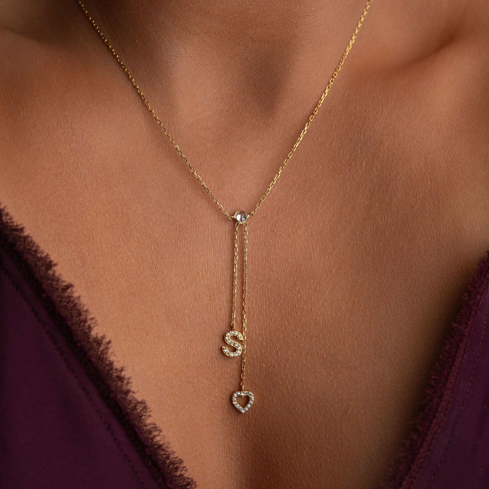 LOVE DROP HARF KOLYE | 925 GÜMÜŞ
