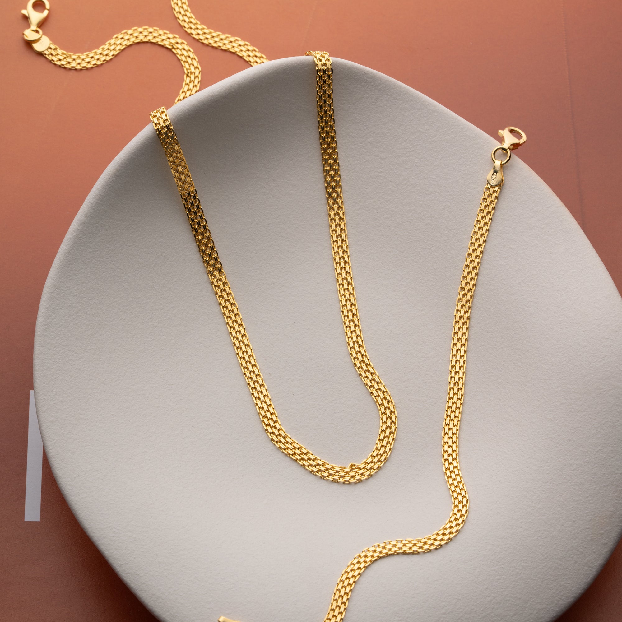 MİLANO ÖRGÜ ZİNCİR KOLYE BİLEKLİK SET | 925 GÜMÜŞ