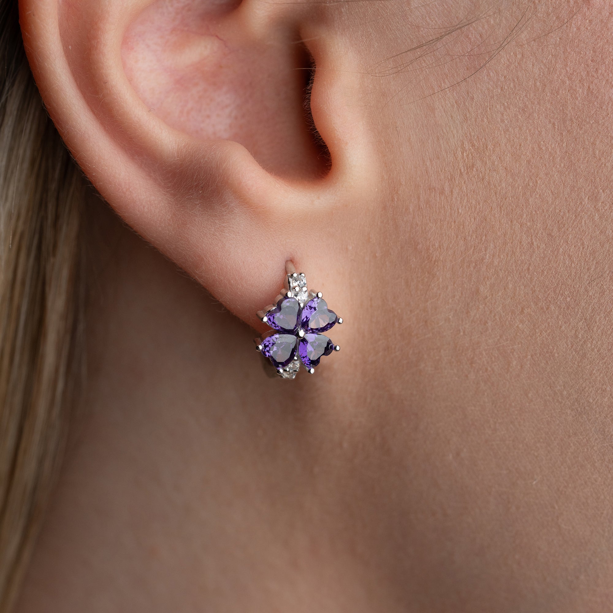 VİOLET FLORA KÜPE | 925 GÜMÜŞ