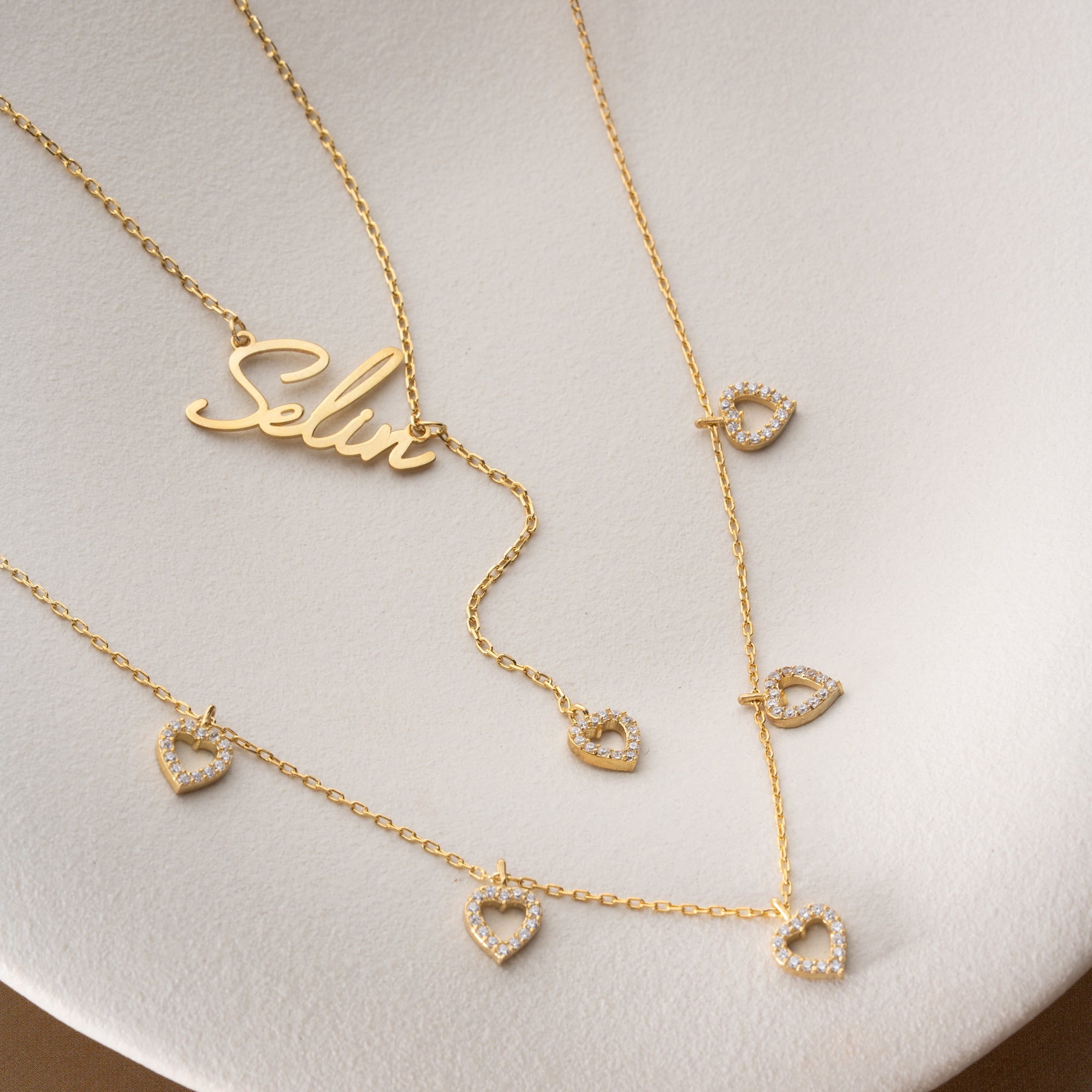 HEART GLOW SET KOLYE | 925 GÜMÜŞ