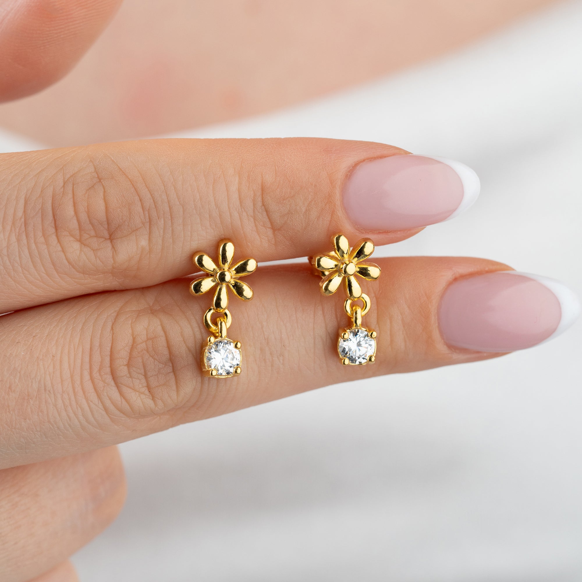 SALLANTILI ÇİÇEK KÜPE | 925 GÜMÜŞ