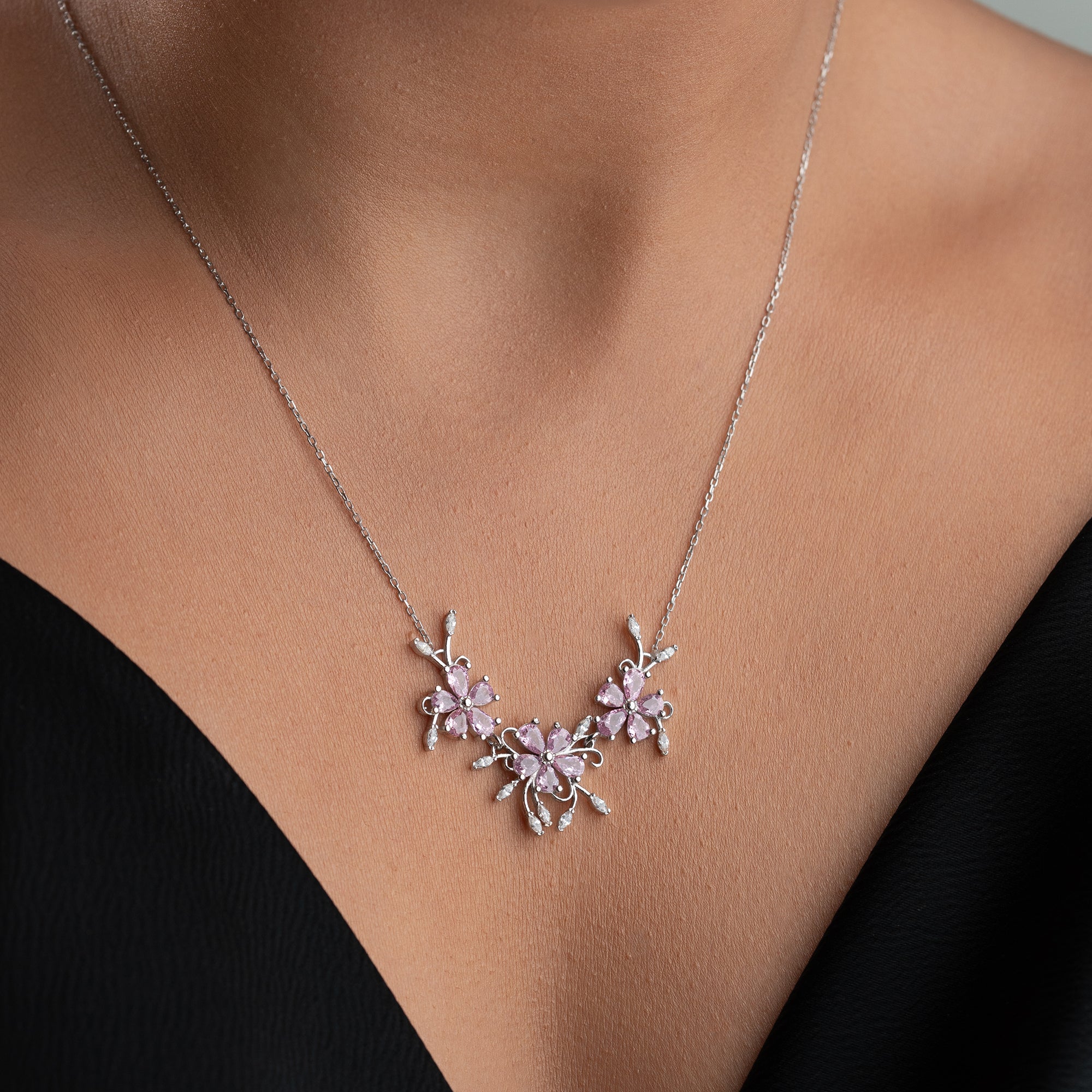 PİNK BLOSSOM KOLYE | 925 GÜMÜŞ