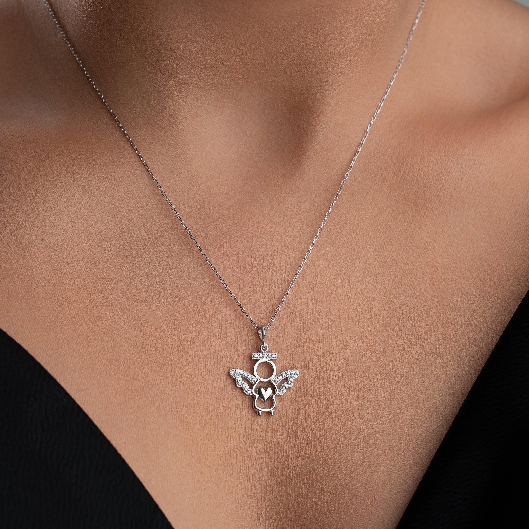 ANGEL HEART KOLYE | 925 GÜMÜŞ