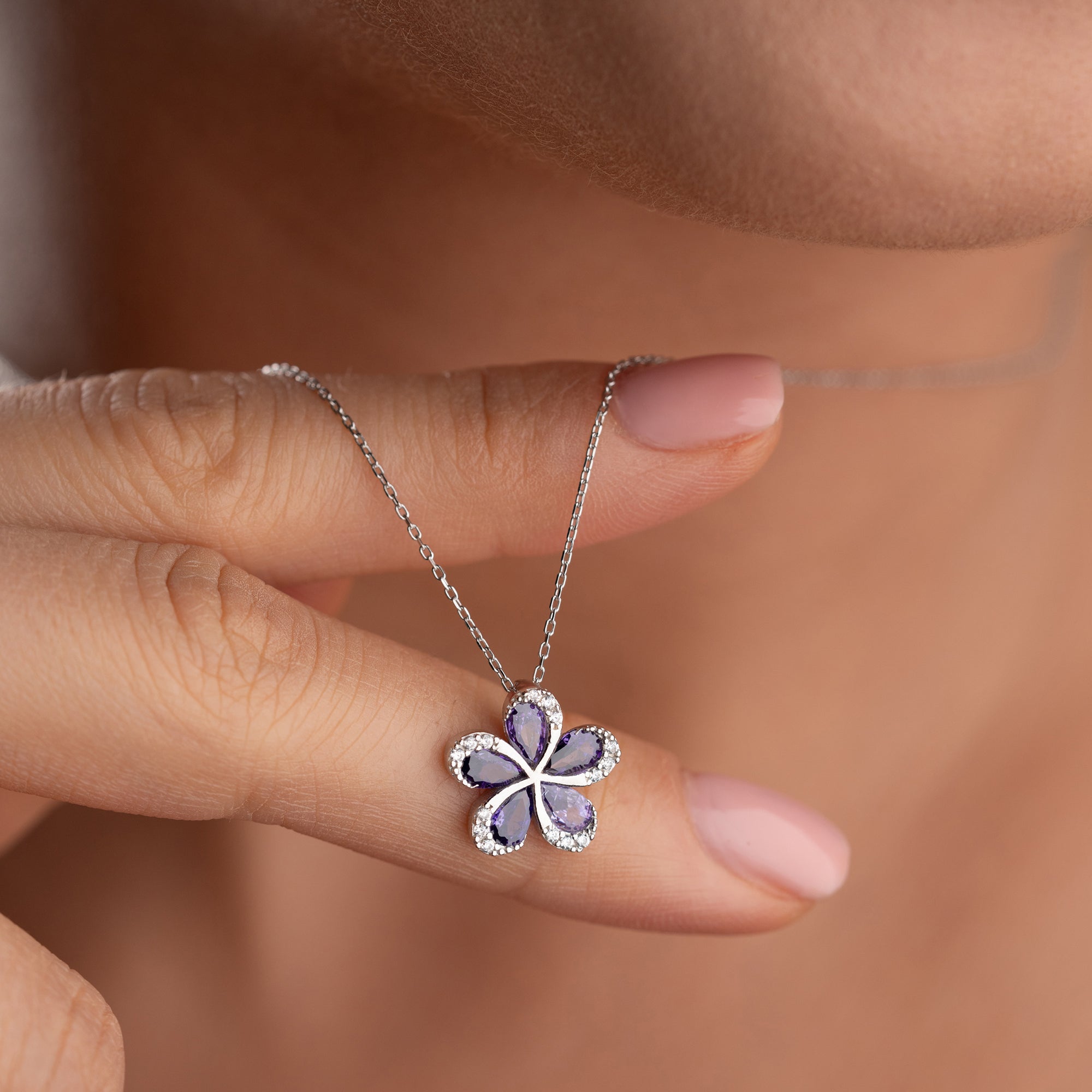VİOLET FLORA KOLYE | 925 GÜMÜŞ