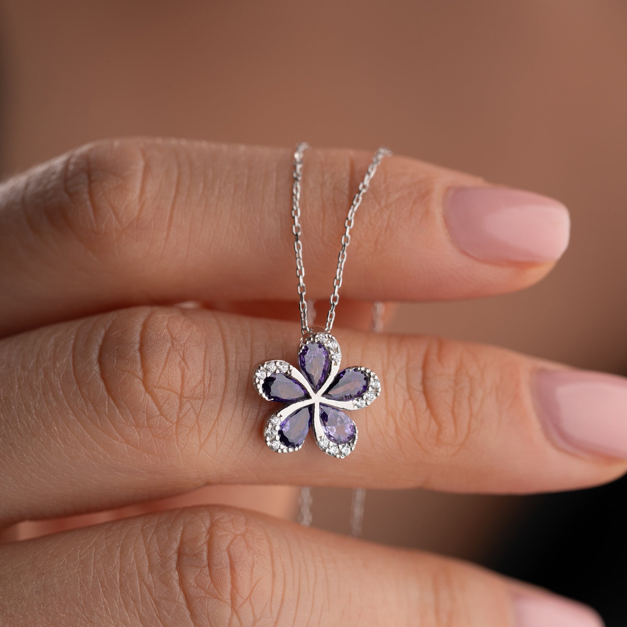 VİOLET FLORA KOLYE | 925 GÜMÜŞ
