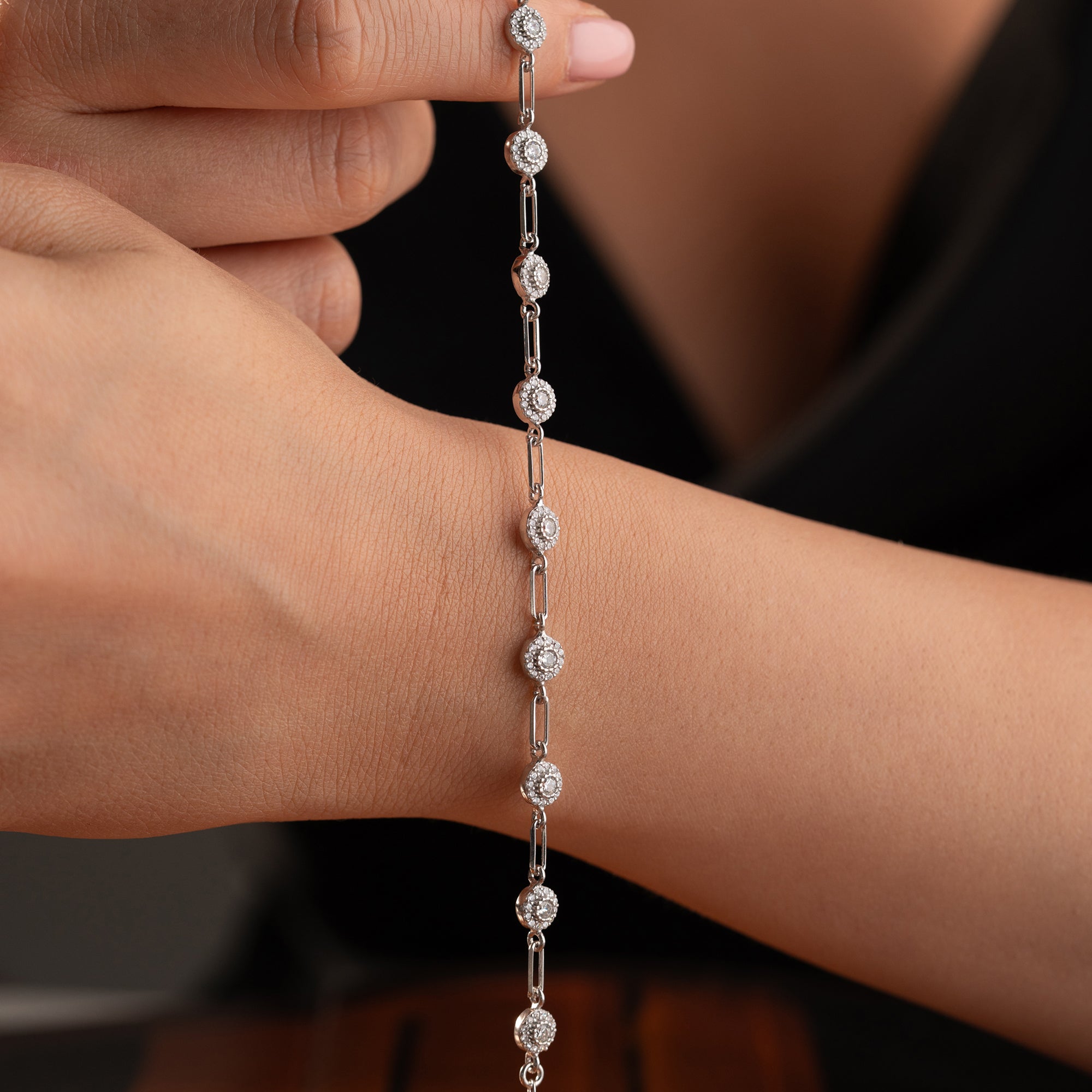 PIRLANTA HALO BİLEKLİK | 925 GÜMÜŞ