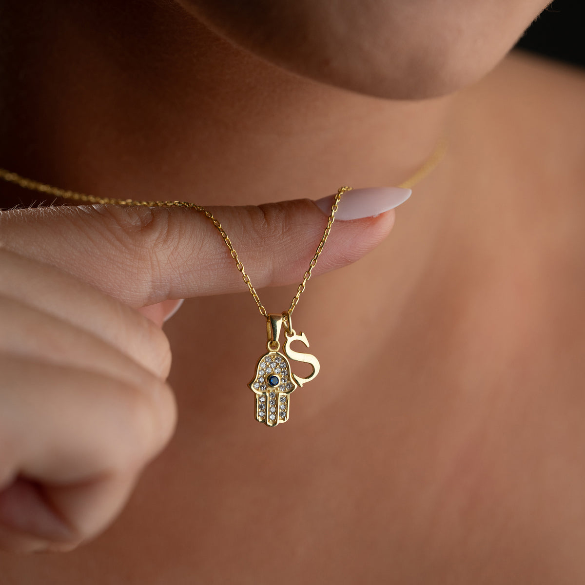 HAMSA & HARF KOLYE | 925 GÜMÜŞ