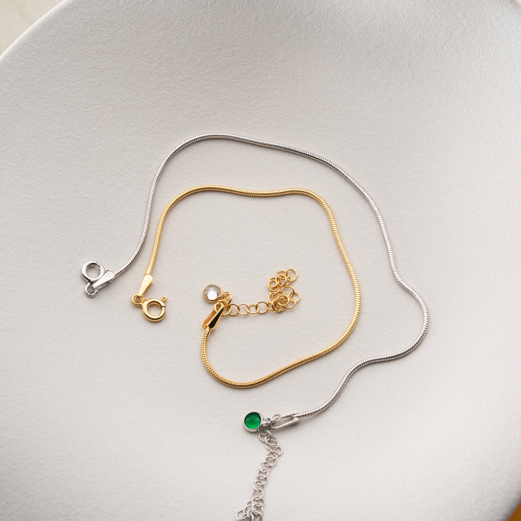 DOĞUM AYI TAŞLI ÇİFT BİLEKLİĞİ | 925 GÜMÜŞ