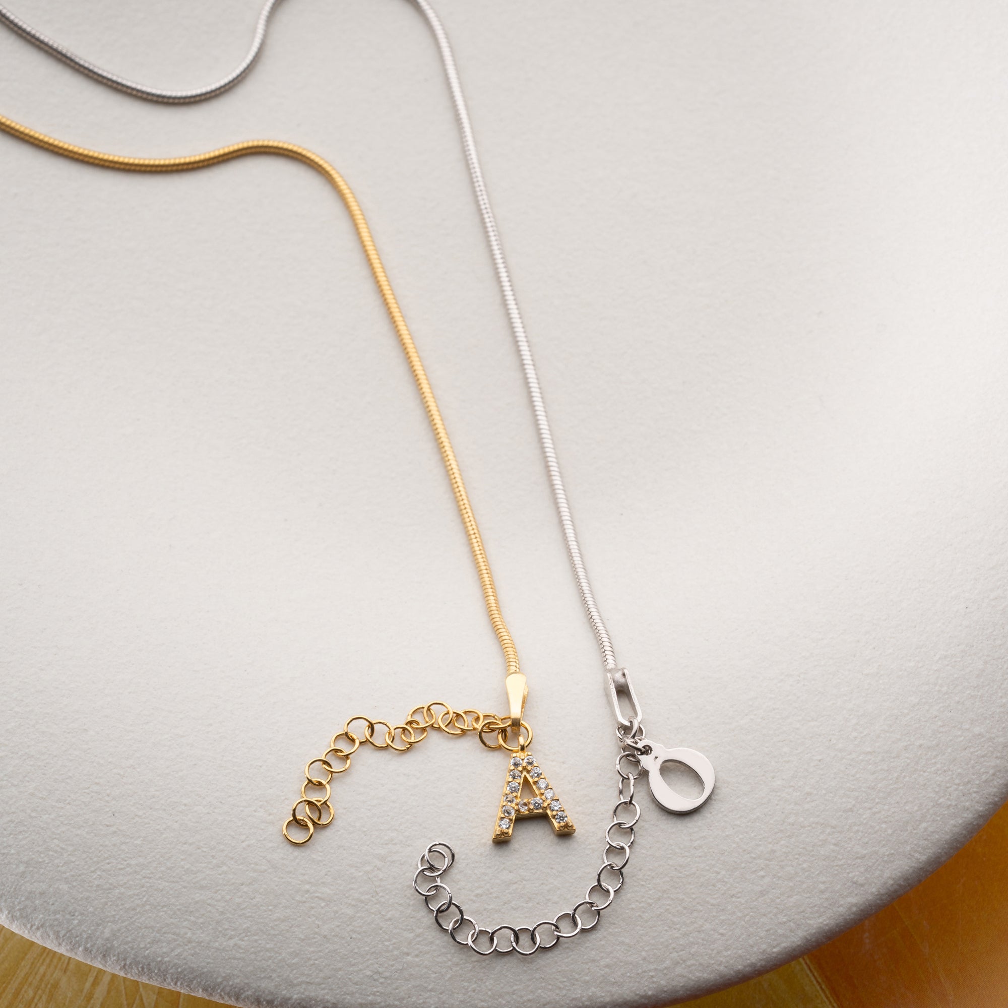 İNCE SNAKE ZİNCİR HARFLİ ÇİFT BİLEKLİK | 925 GÜMÜŞ