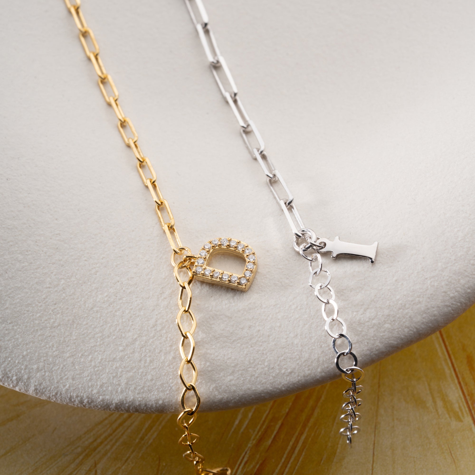 SWİTCH ZİNCİR HARFLİ ÇİFT BİLEKLİK | 925 GÜMÜŞ