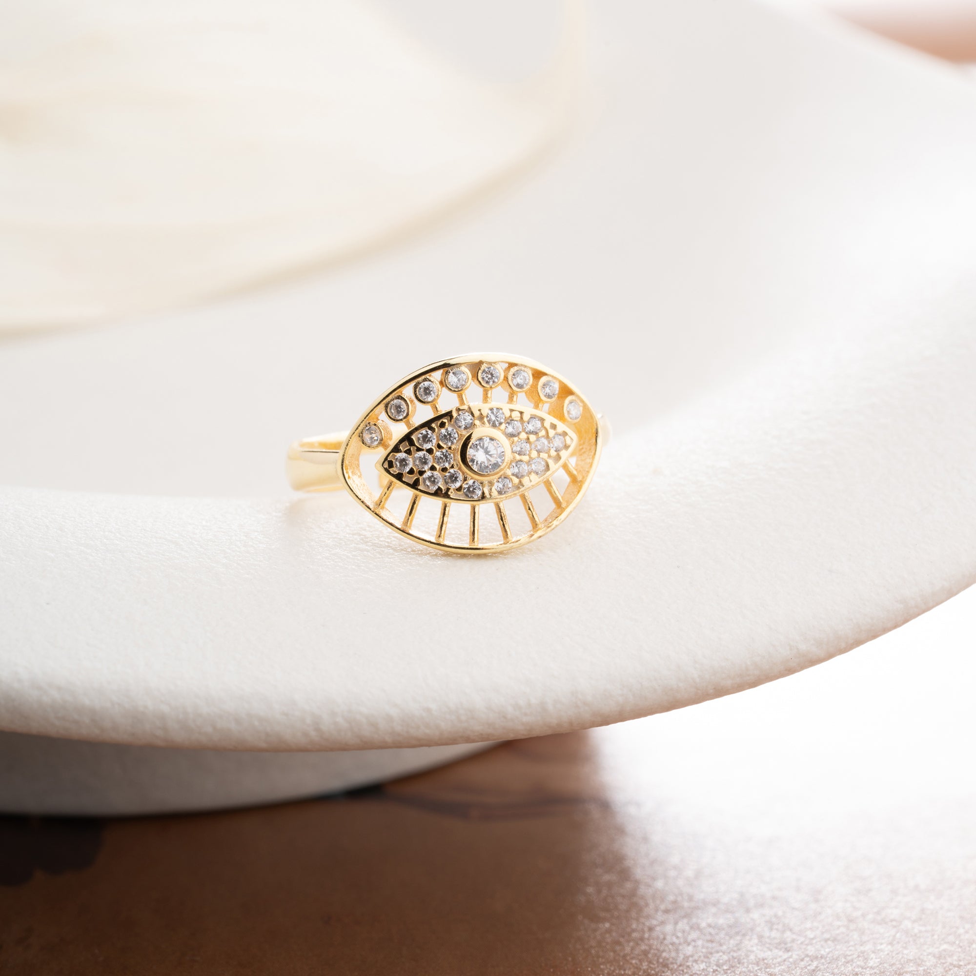 TAŞLI GÖZ YÜZÜK | 925 GÜMÜŞ