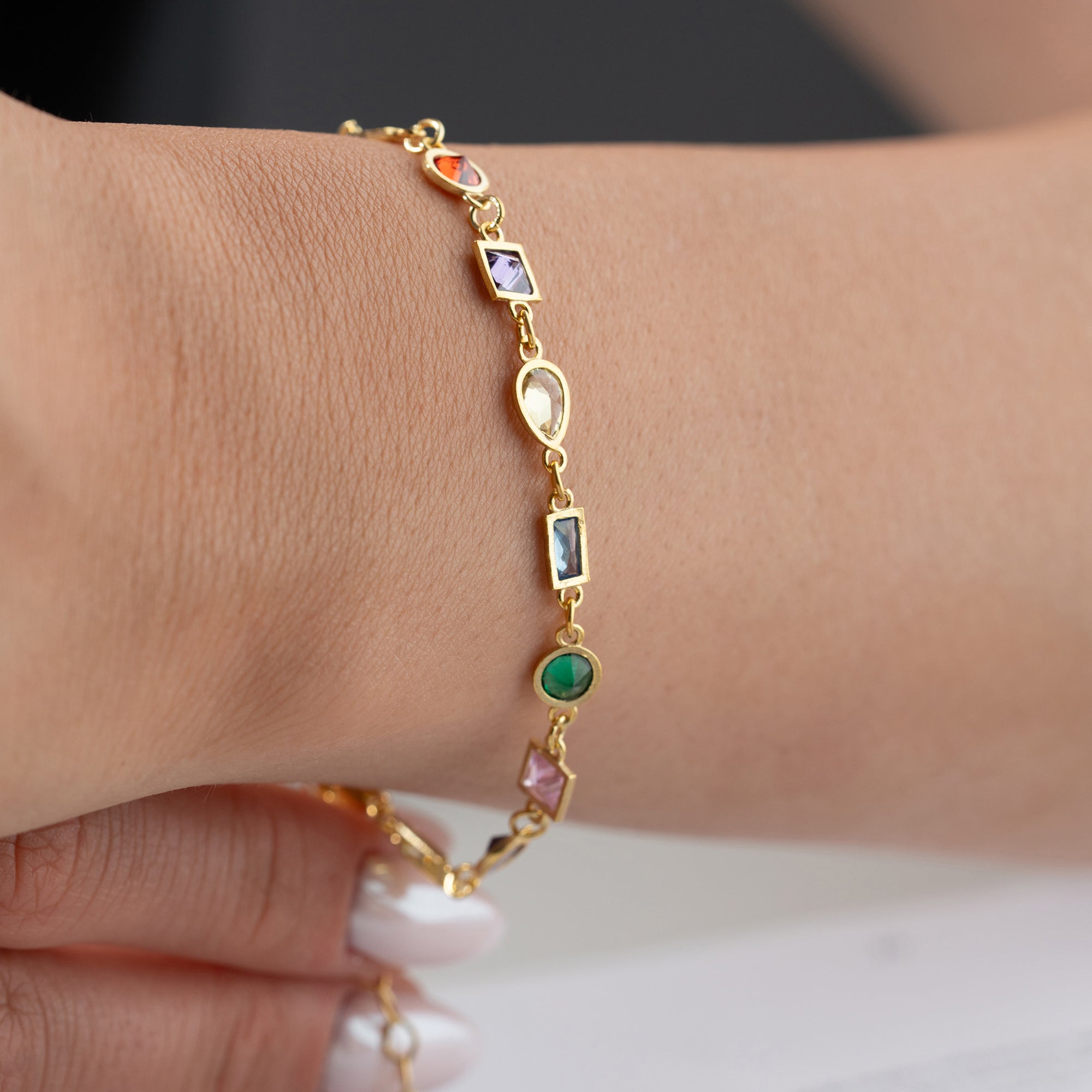 COLORFULL İNCE BİLEKLİK | 925 GÜMÜŞ