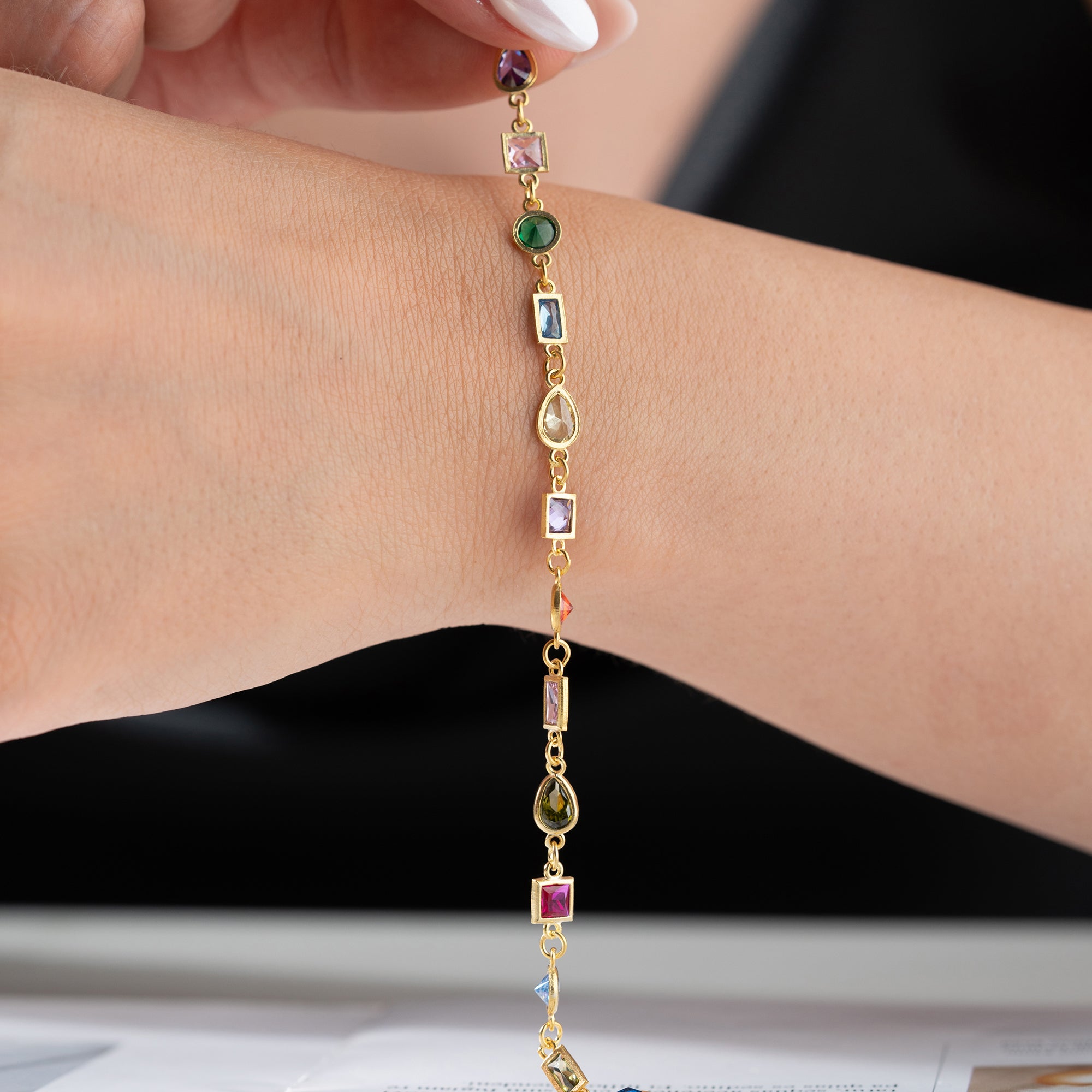 COLORFULL İNCE BİLEKLİK | 925 GÜMÜŞ