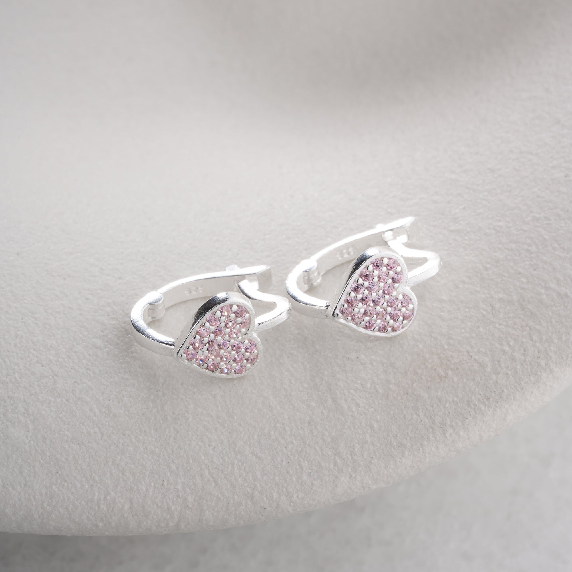 PEMBE KALP ÇOCUK KÜPE | 925 GÜMÜŞ