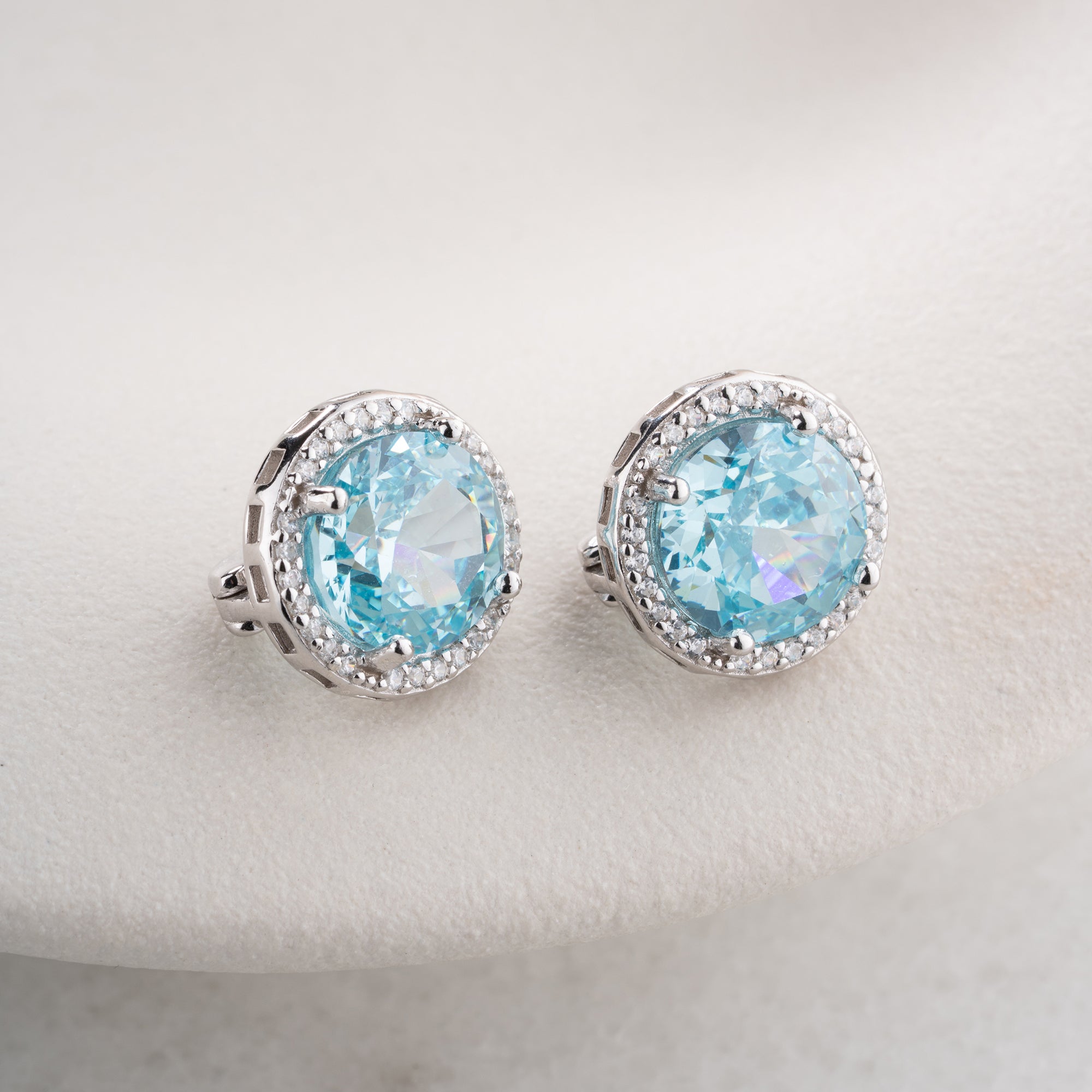 DİAMOND AQUA KÜPE | 925 GÜMÜŞ