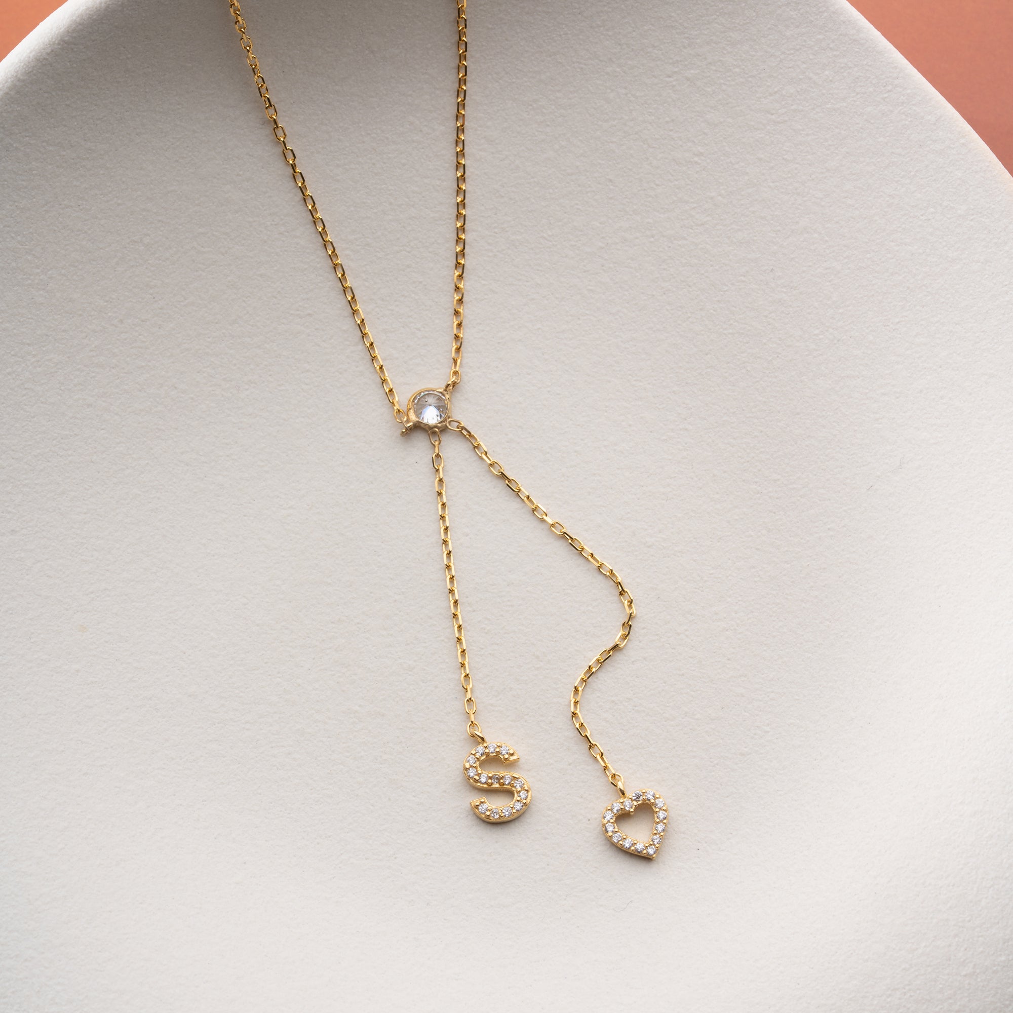 LOVE DROP HARF KOLYE | 925 GÜMÜŞ