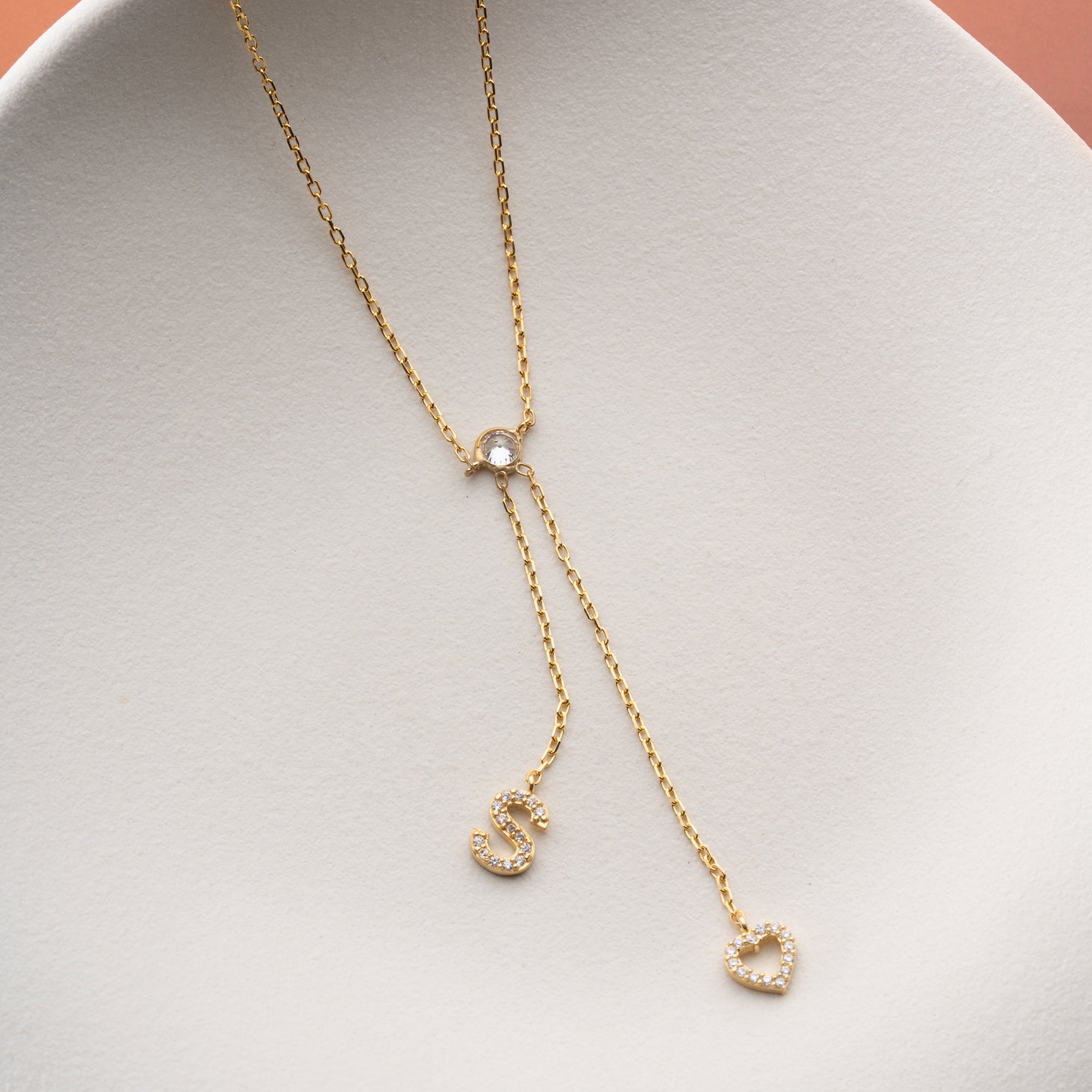 LOVE DROP HARF KOLYE | 925 GÜMÜŞ