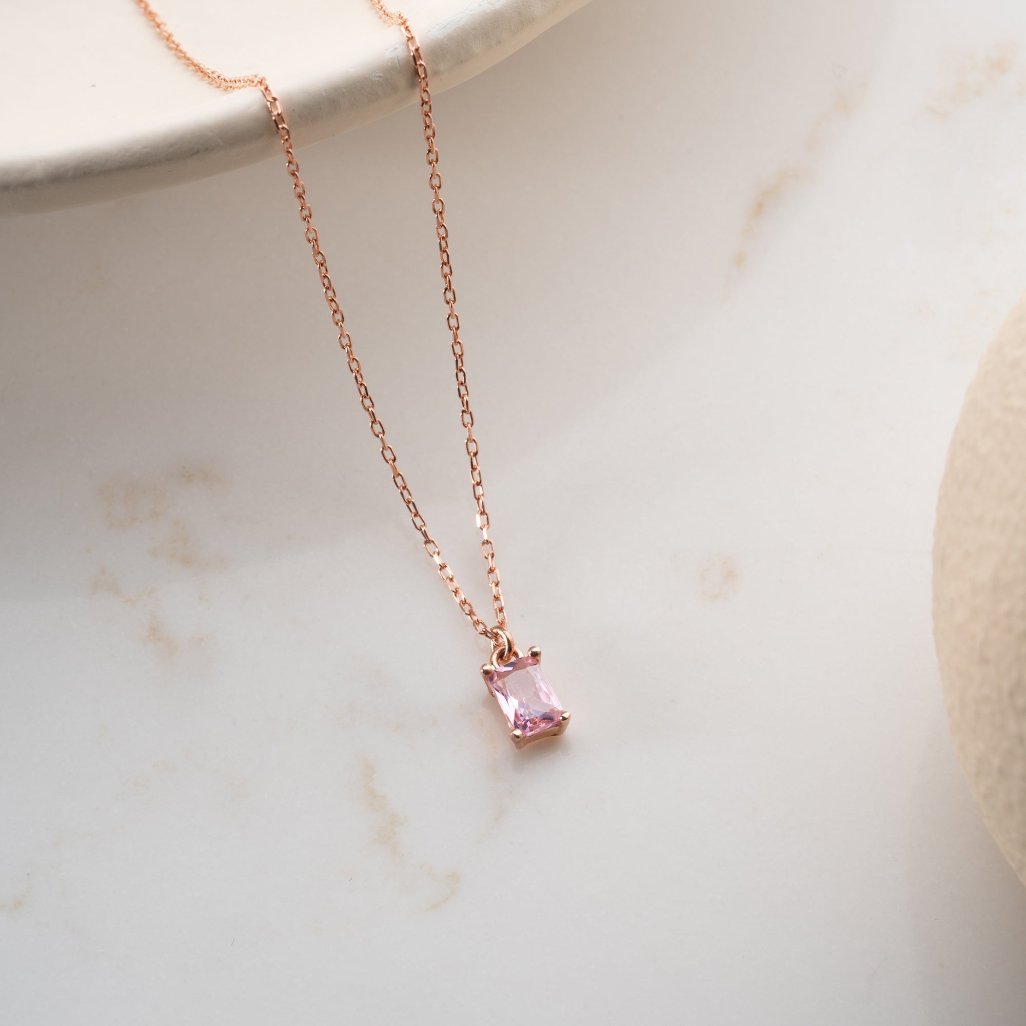 ROSA BAGUETTE KOLYE | 925 GÜMÜŞ