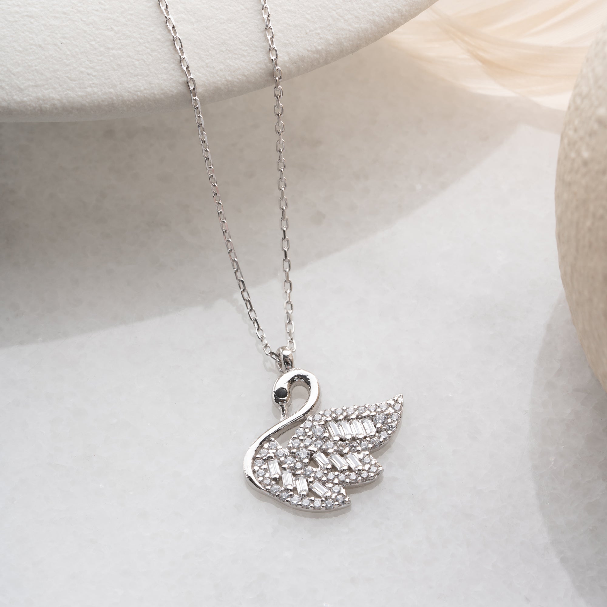 SWAN SHİNE KOLYE | 925 GÜMÜŞ