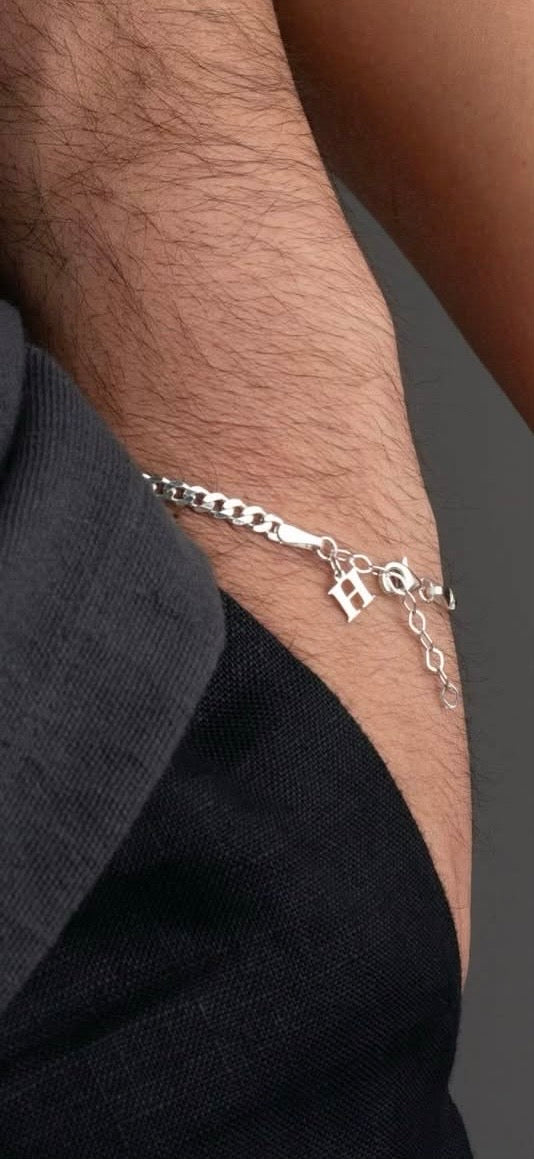 HARFLİ GURMET ERKEK BİLEKLİK | 925 GÜMÜŞ