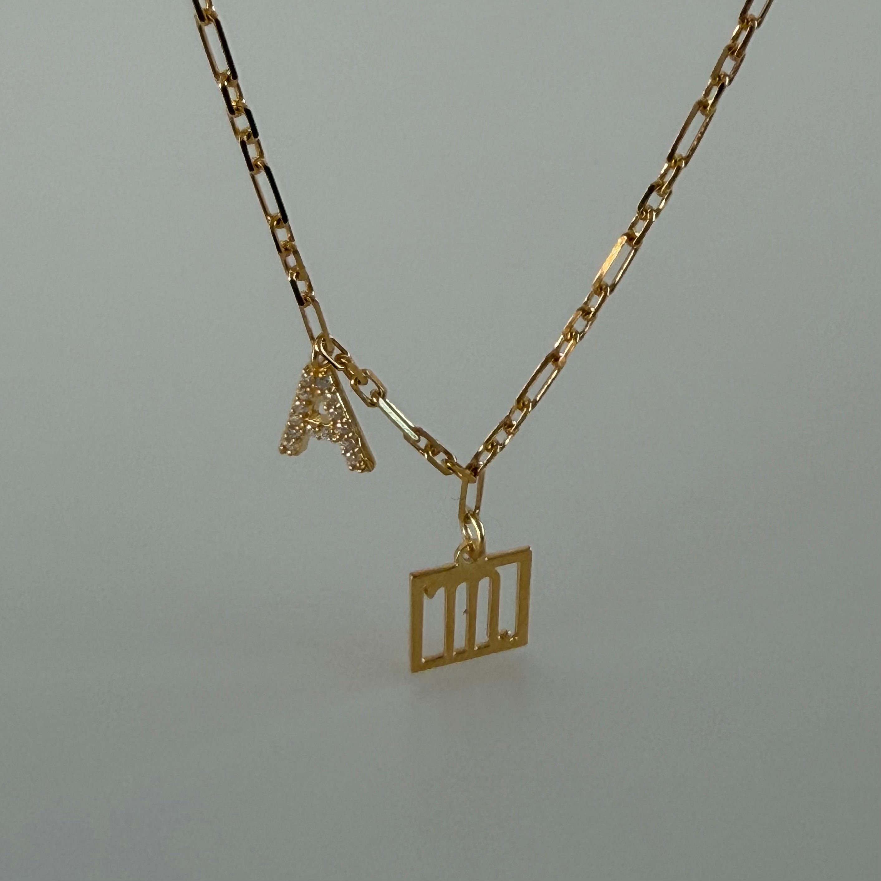 BURÇ HARF KOLYE | 925 GÜMÜŞ