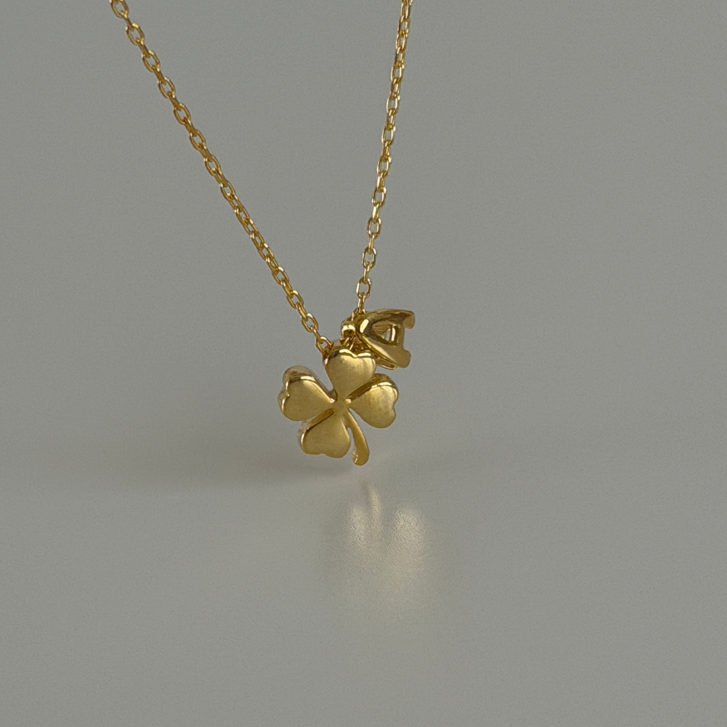 HARFLİ YONCA KOLYE | 925 GÜMÜŞ