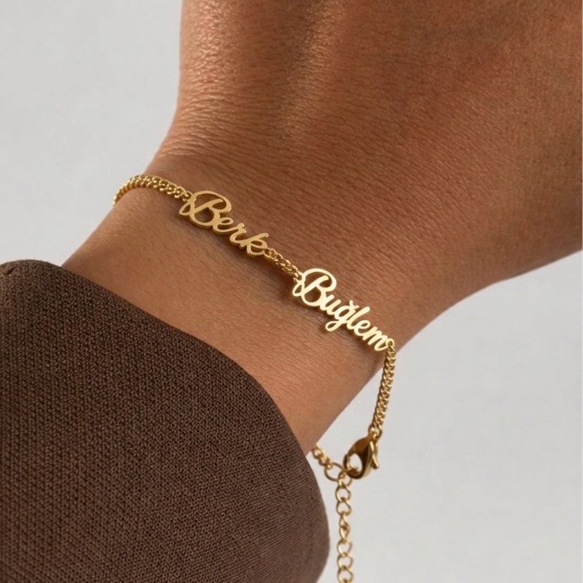 2 İSİMLİ GURMET BİLEKLİK | 925 GÜMÜŞ