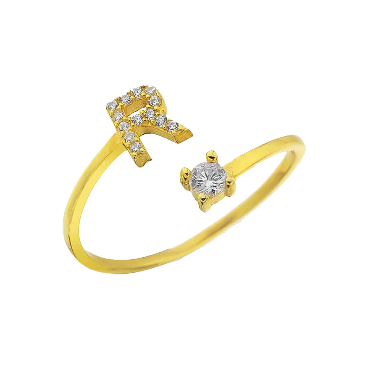 Letter diamond Ring (6985709191213)