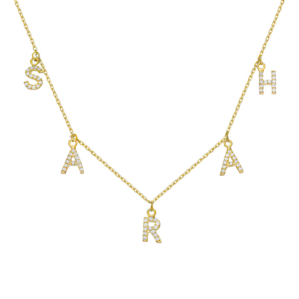 ZİRKON MİNİ HARFLİ CHOCKER KOLYE | 925 GÜMÜŞ