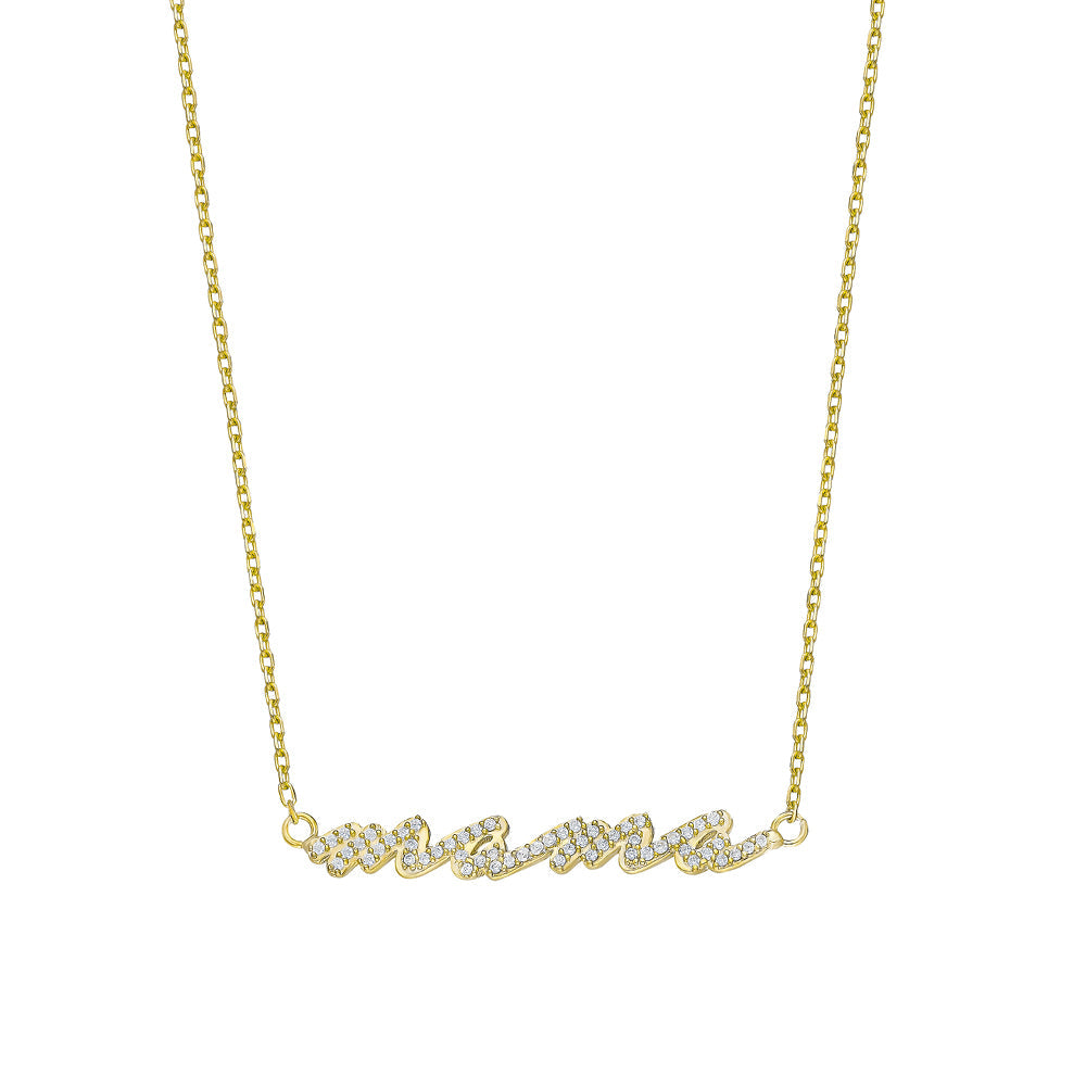 ZIRKONIA MAMA NECKLACE (8920301732183)