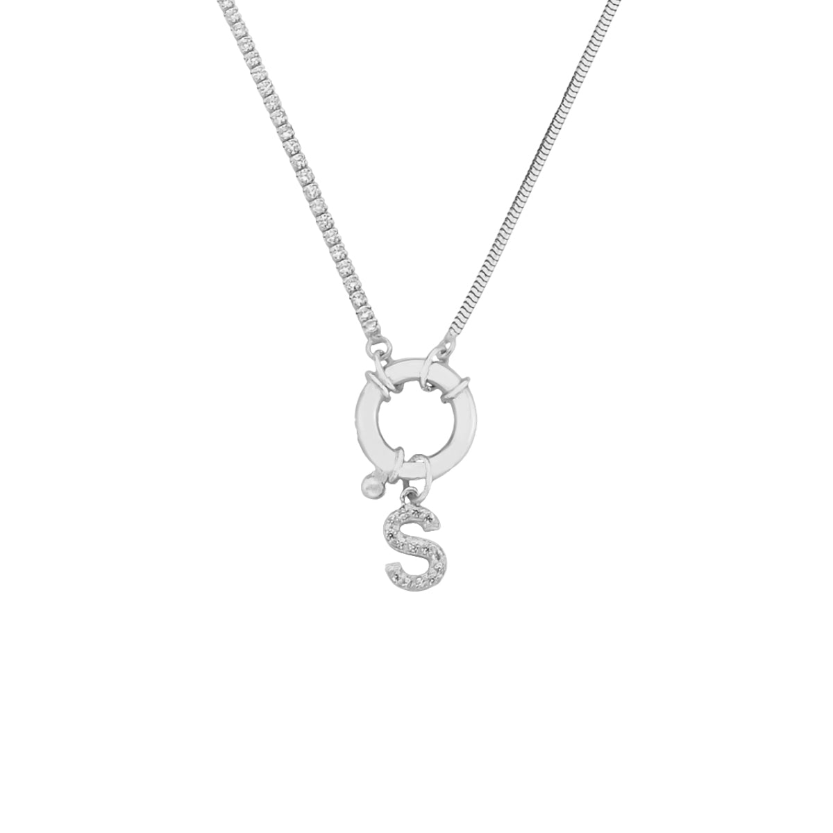 Chain Design Italia Iced Zirkonia Buchstabenkette (7017448407085)