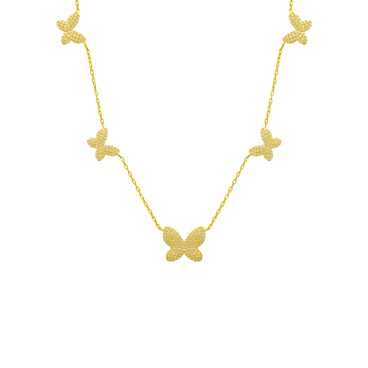 Halle Zirkonia Butterfly Chain (7017591537709)