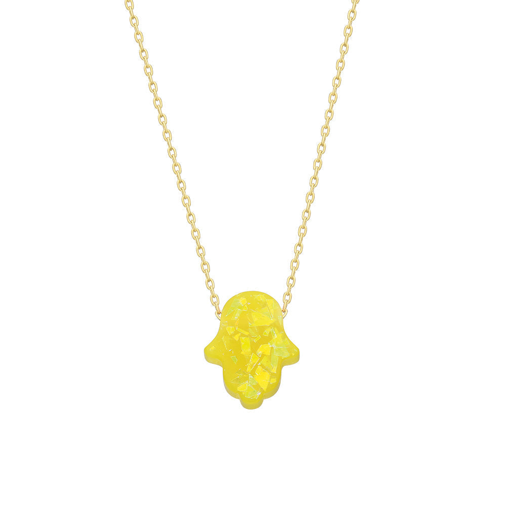 FATIMAS HAND KETTE YELLOW (8449856012631)